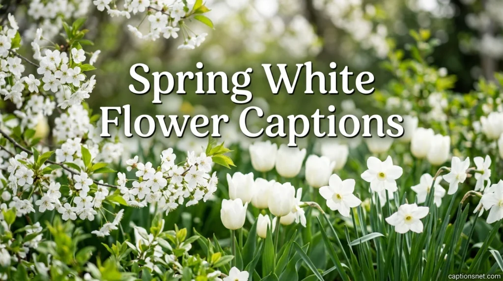Spring White Flower Captions