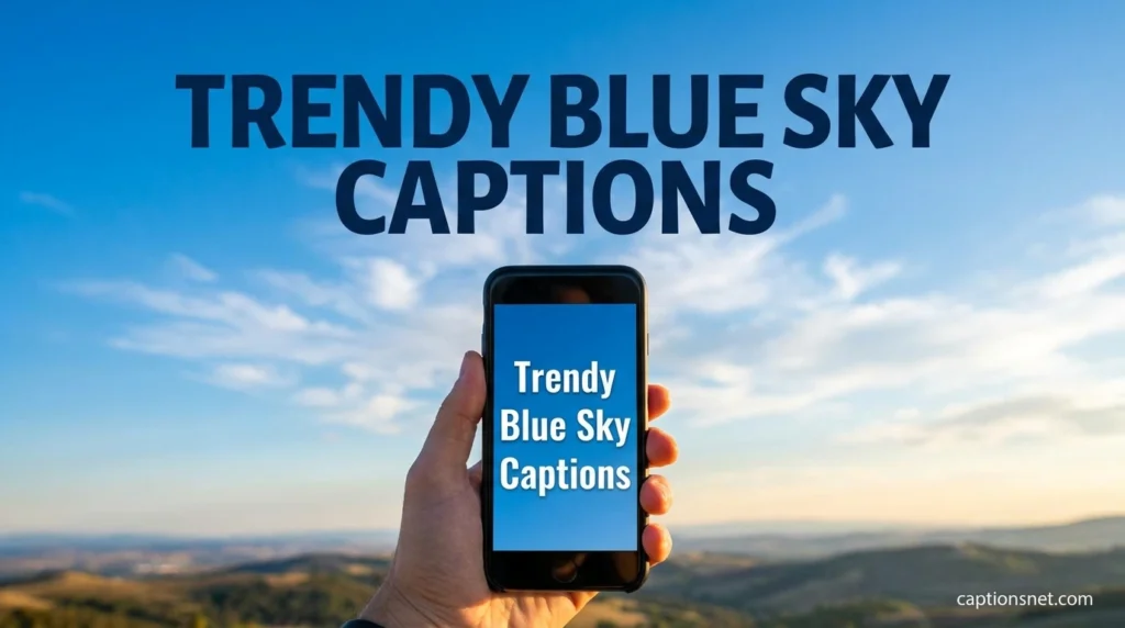 Trendy Blue Sky Captions