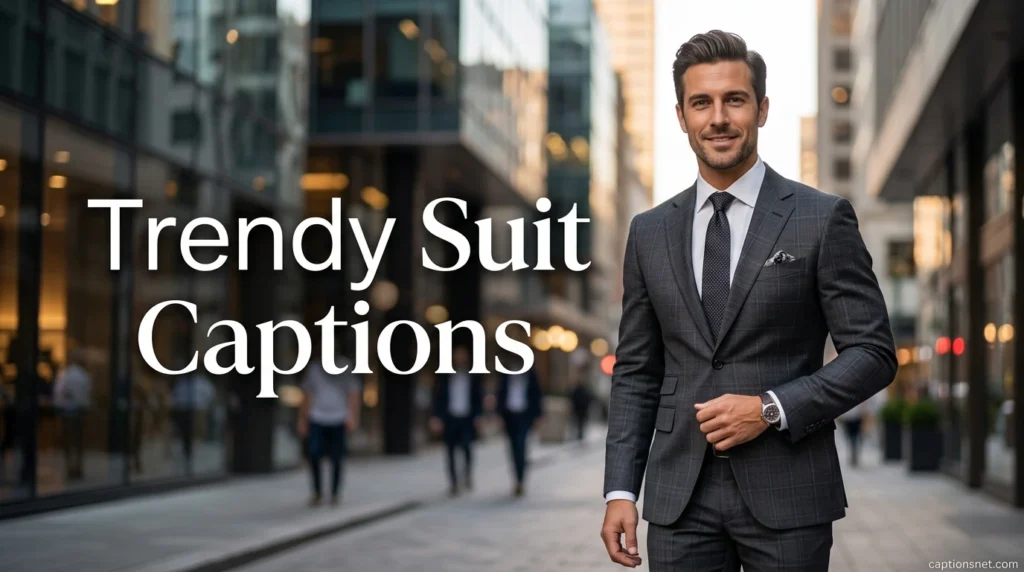 Trendy Suit Captions
