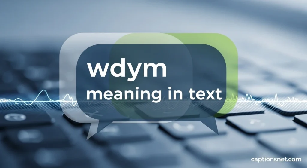 wdym meaning in text