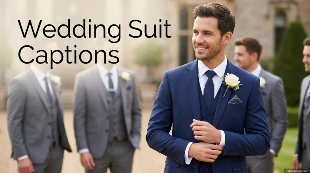 Wedding Suit Captions