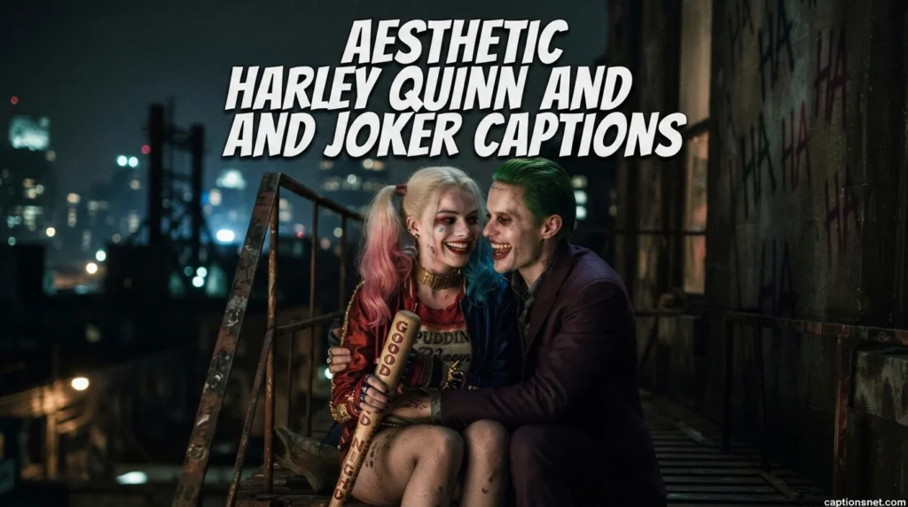 Aesthetic Harley Quinn and Joker Captions