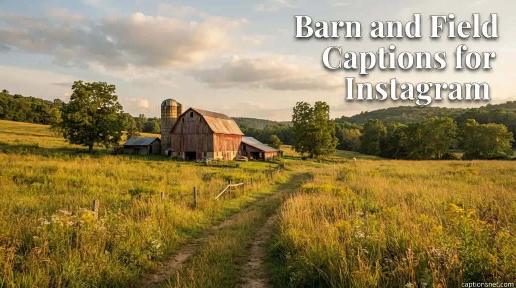 Barn and Field Captions for Instagram