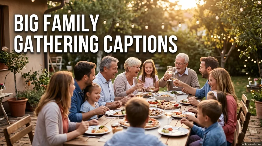 Big Family Gathering Captions