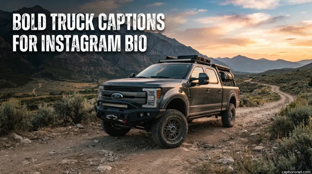 Bold Truck Captions for Instagram Bio