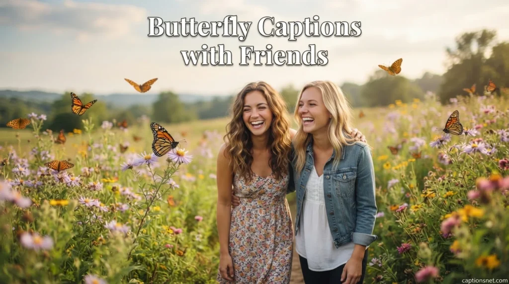 Butterfly Captions with Friends
