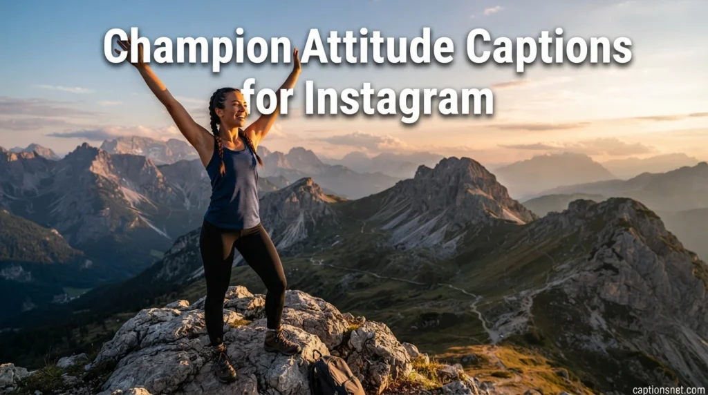 Champion Attitude Captions for Instagram