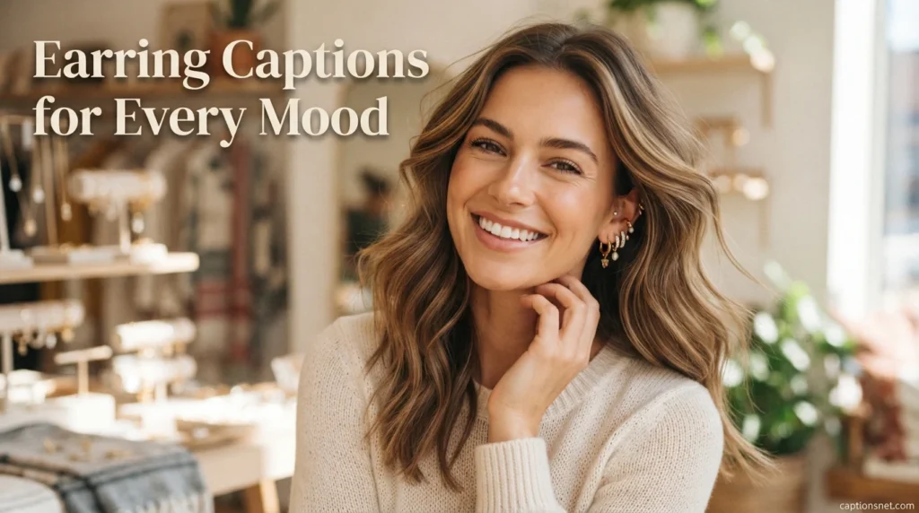 Earring Captions for Every Mood