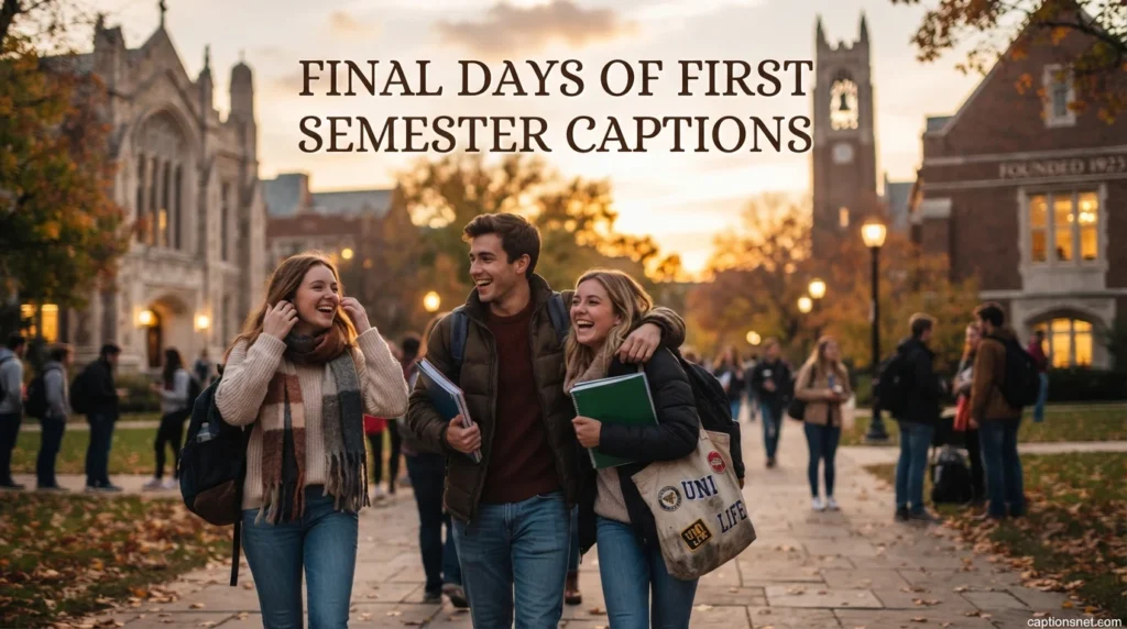 Final Days Of First Semester Captions