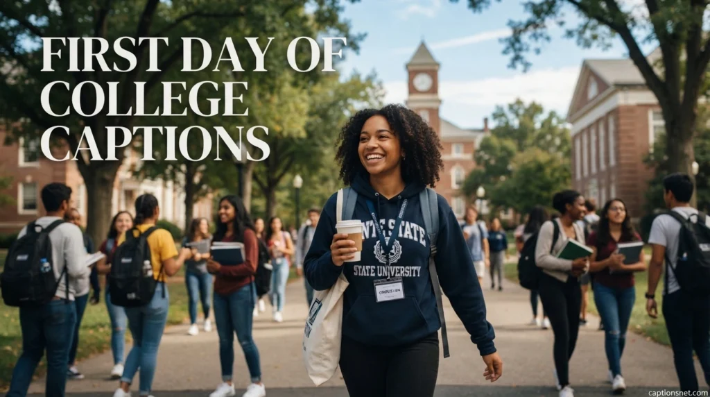 First Day Of College Captions