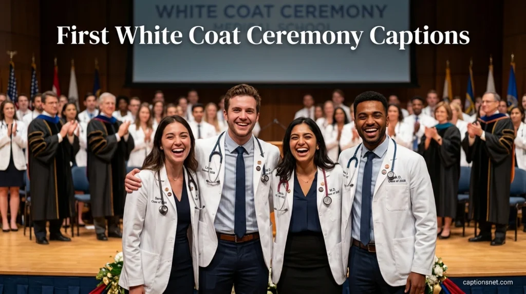 First White Coat Ceremony Captions