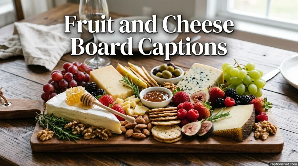 Fruit and Cheese Board Captions