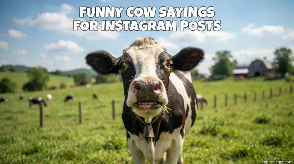 Funny Cow Sayings for Instagram Posts