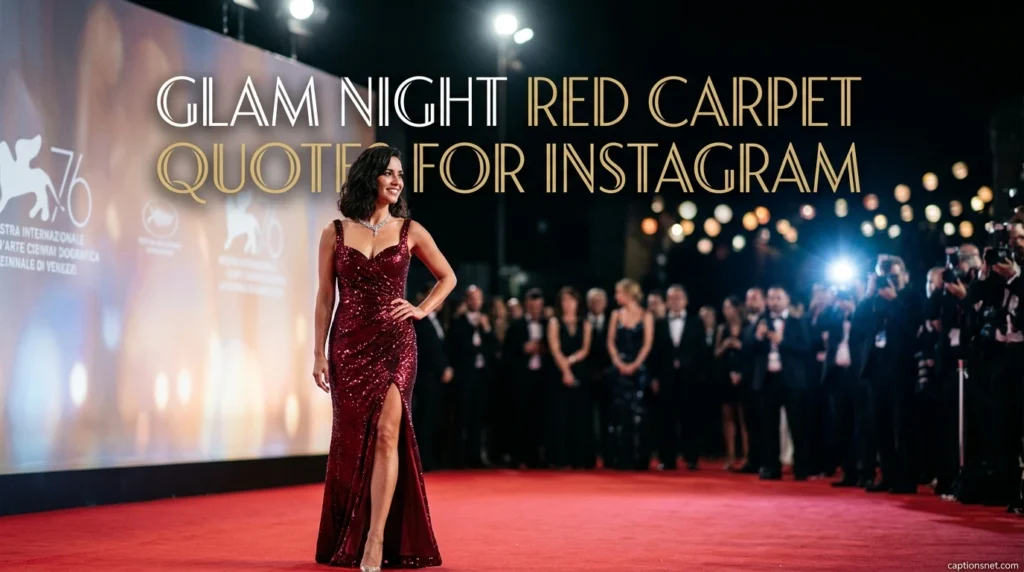 Glam Night Red Carpet Quotes for Instagram