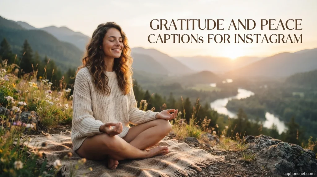 Gratitude And Peace Captions For Instagram