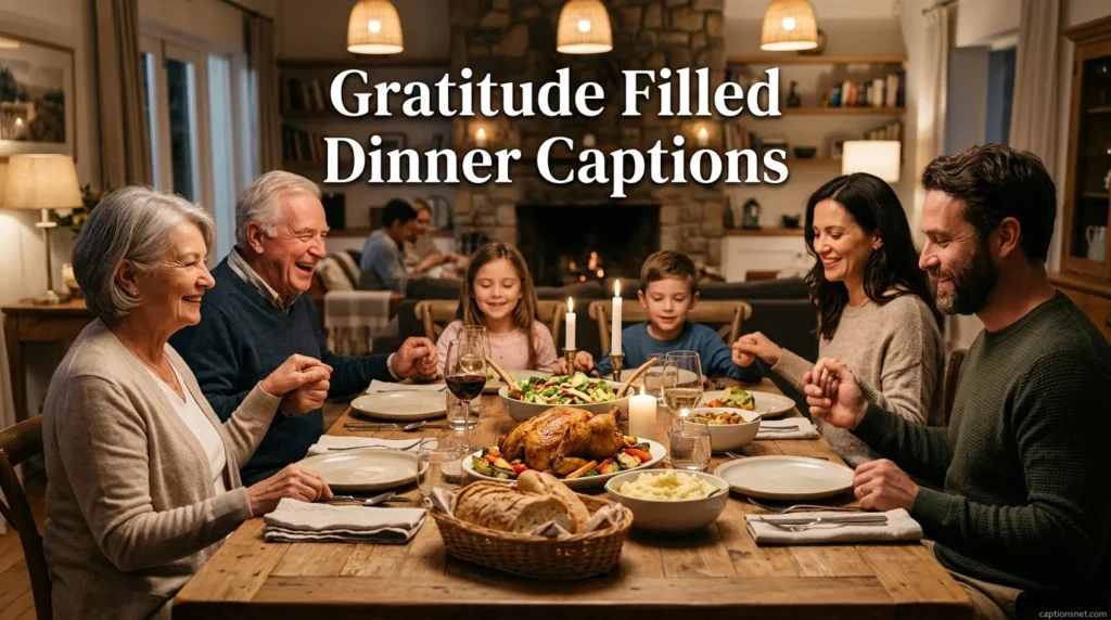Gratitude Filled Dinner Captions