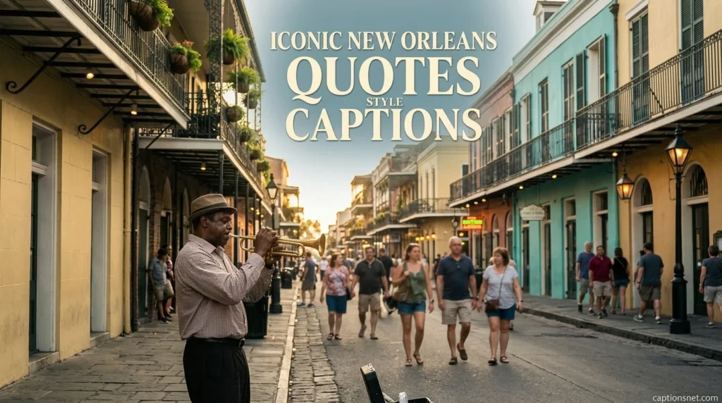 Iconic New Orleans Quotes Style Captions