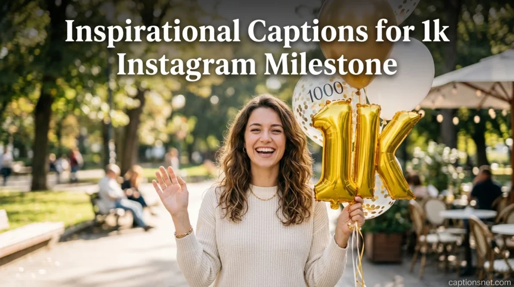 Inspirational Captions for 1k Instagram Milestone