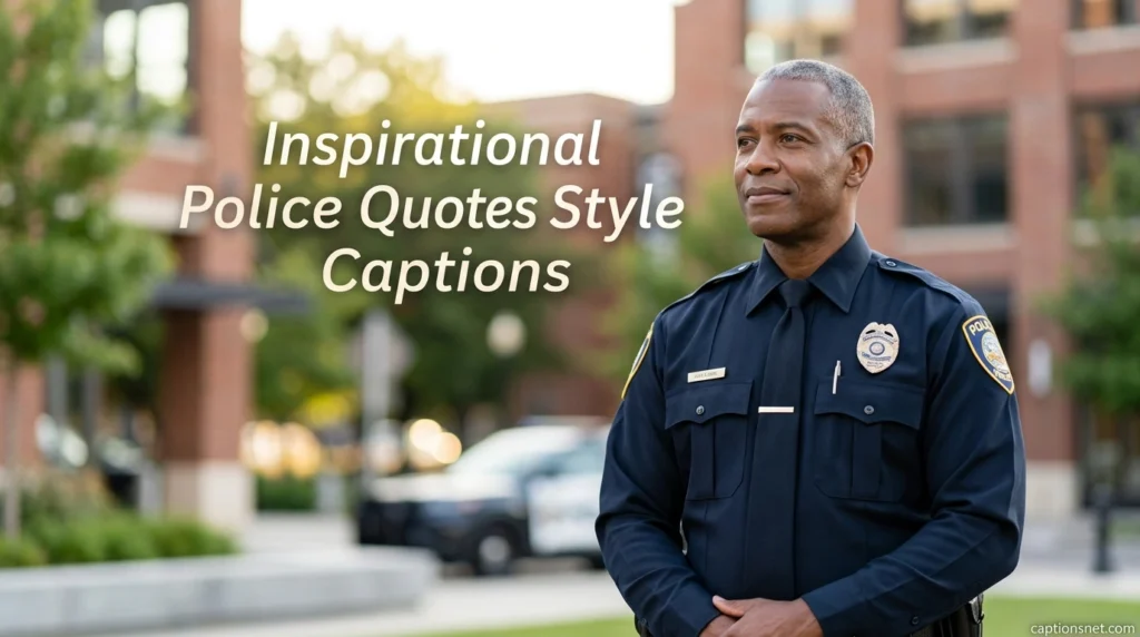 Inspirational Police Quotes Style Captions