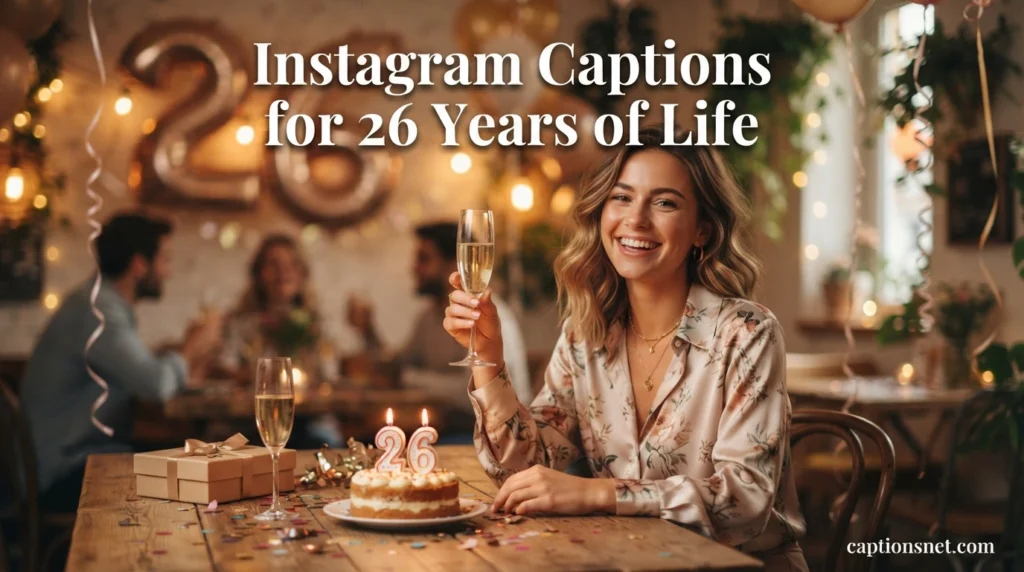 Instagram Captions for 26 Years of Life