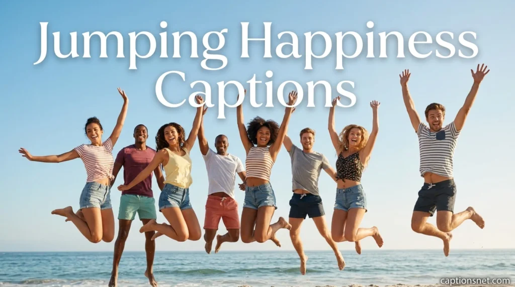 Jumping Happiness Captions
