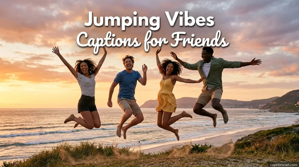Jumping Vibes Captions for Friends