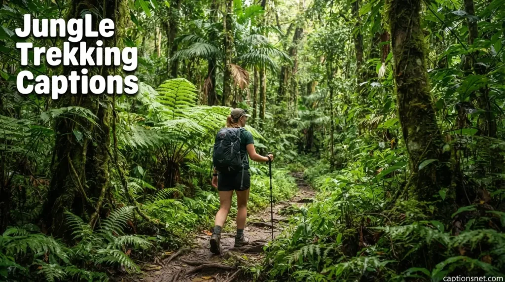 Jungle Trekking Captions
