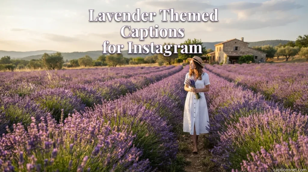 Lavender Themed Captions for Instagram