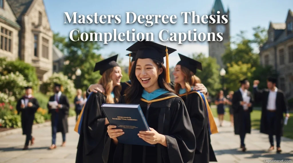 Masters Degree Thesis Completion Captions