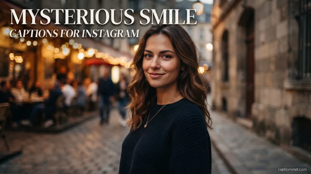 Mysterious Smile Captions for Instagram