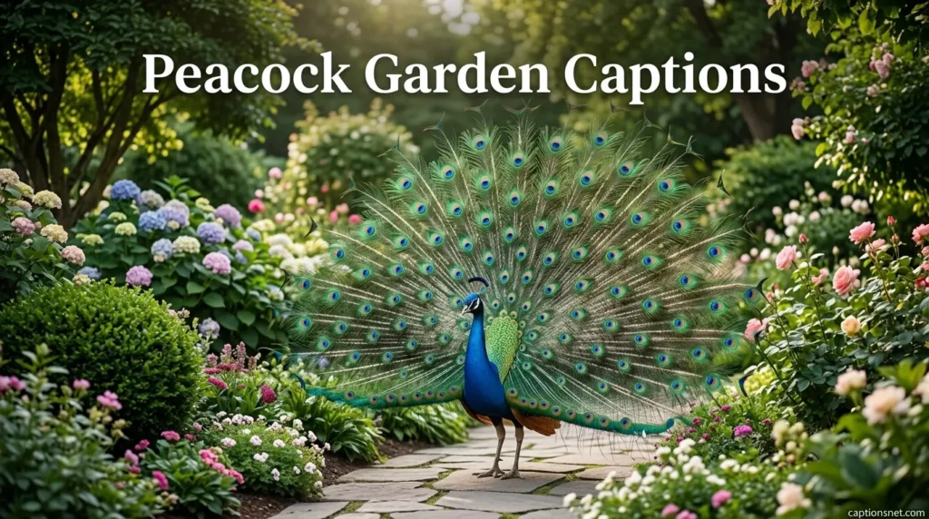Peacock Garden Captions