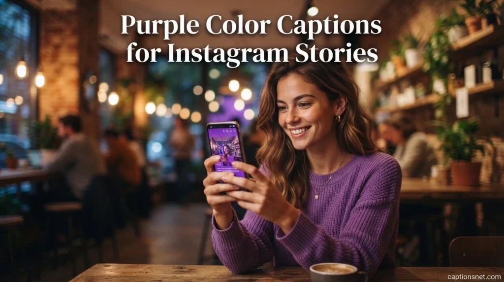 Purple Color Captions for Instagram Stories