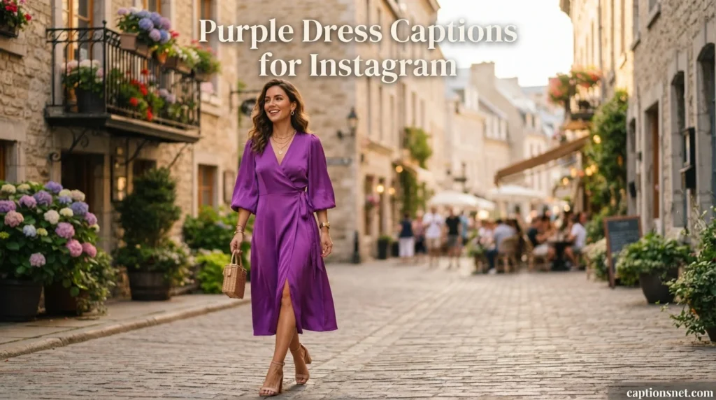 Purple Dress Captions for Instagram
