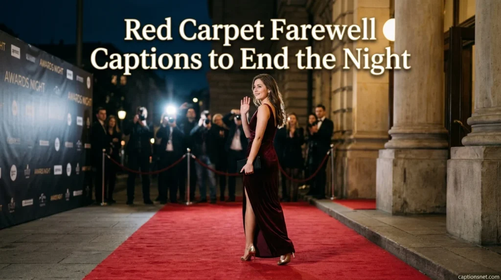 Red Carpet Farewell Captions to End the Night