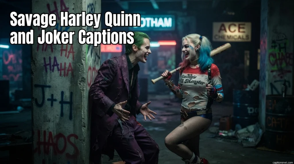 Savage Harley Quinn and Joker Captions