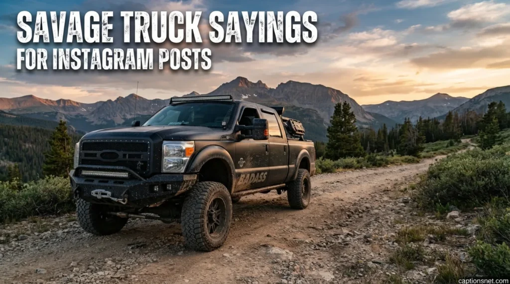 Savage Truck Sayings for Instagram Posts