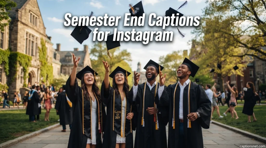 Semester End Captions for Instagram