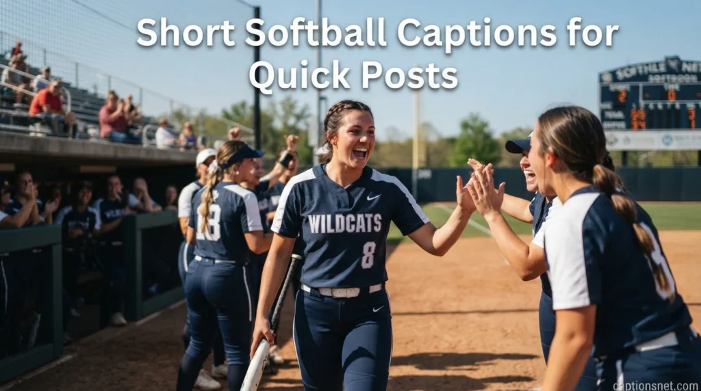 Short Softball Captions for Quick Posts