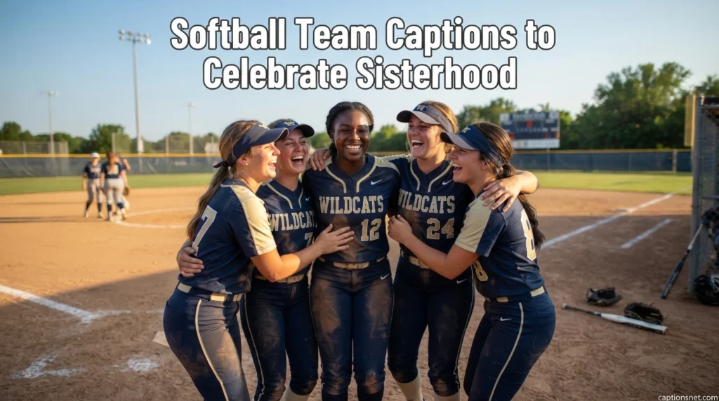 Softball Team Captions to Celebrate Sisterhood