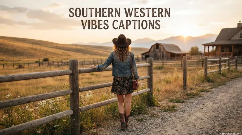 Southern Western Vibes Captions
