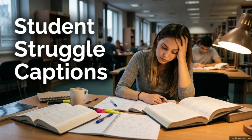 Student Struggle Captions
