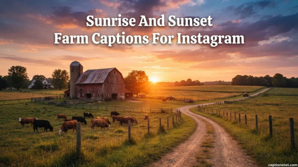 Sunrise And Sunset Farm Captions For Instagram