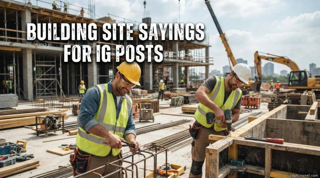 Building Site Sayings For IG Posts