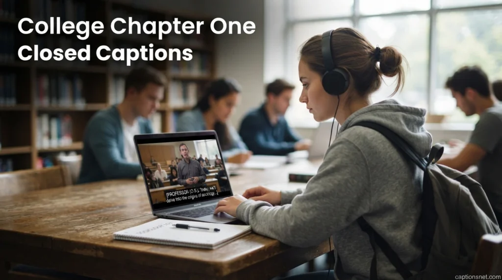 College Chapter One Closed Captions