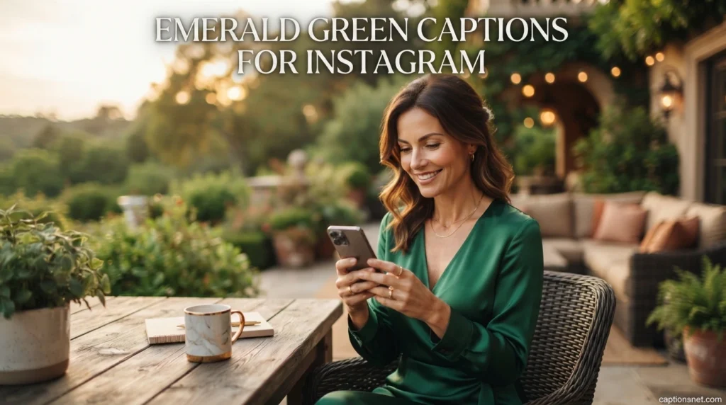 Emerald Green Captions for Instagram
