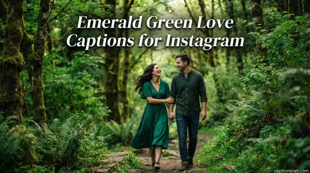 Emerald Green Love Captions for Instagram