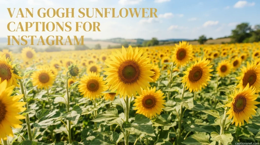 Van Gogh Sunflower Captions for Instagram