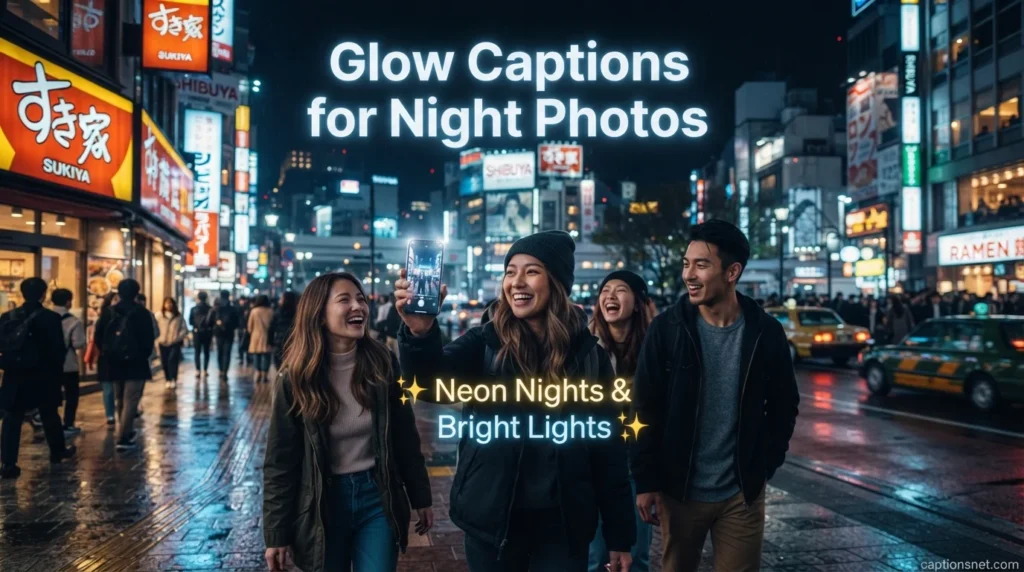 Glow Captions for Night Photos