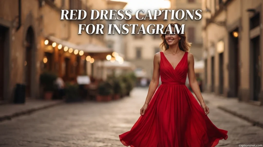 Red Dress Captions for Instagram