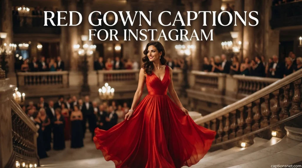 Red Gown Captions for Instagram